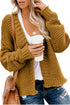 Open Front Chunky Knit Cardigan