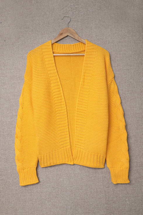 Open Front Chunky Knit Cardigan