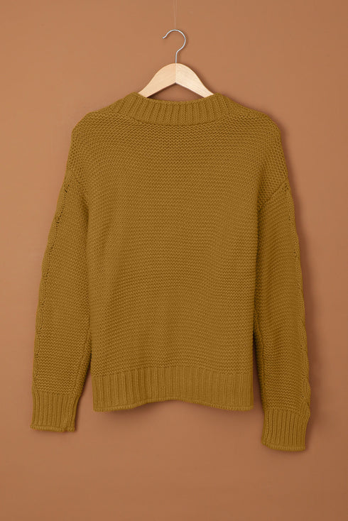 Open Front Chunky Knit Cardigan