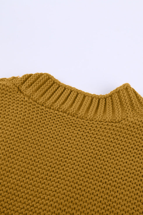 Open Front Chunky Knit Cardigan