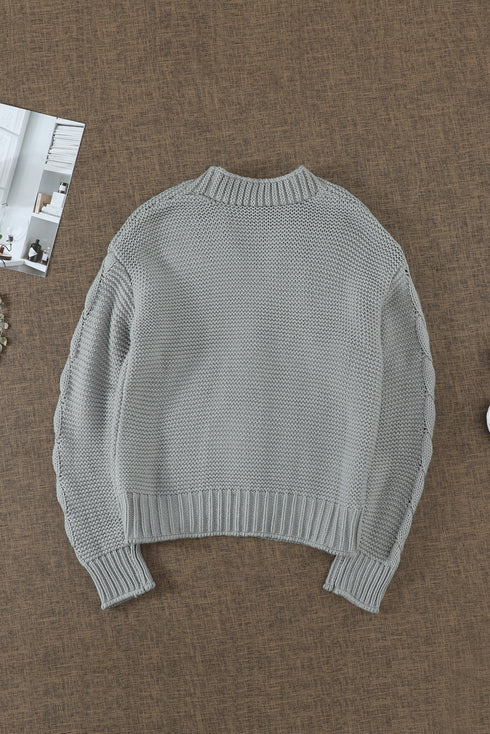 Open Front Chunky Knit Cardigan