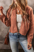 Open Front Drop Shoulder Ribbed Knit Cardigan