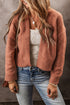 Open Front Drop Shoulder Ribbed Knit Cardigan