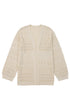 Open Front Geometric Pointelle Knit Cardigan