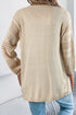 Open Front Geometric Pointelle Knit Cardigan