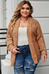 Open Front Knit Plus Size Cozy Cardigan