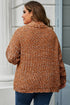 Open Front Knit Plus Size Cozy Cardigan