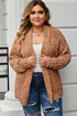 Open Front Knit Plus Size Cozy Cardigan