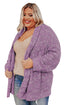 Open Front Knit Plus Size Cozy Cardigan