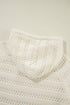 Open Knit Relaxed Fit Long Sleeve Pullover Hoodie