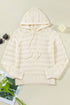 Open Knit Relaxed Fit Long Sleeve Pullover Hoodie
