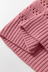 Open Knit Relaxed Fit Long Sleeve Pullover Hoodie