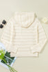 Open Knit Relaxed Fit Long Sleeve Pullover Hoodie