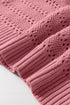 Open Knit Relaxed Fit Long Sleeve Pullover Hoodie