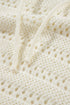 Open Knit Relaxed Fit Long Sleeve Pullover Hoodie