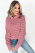 Open Knit Relaxed Fit Long Sleeve Pullover Hoodie