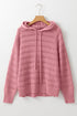 Open Knit Relaxed Fit Long Sleeve Pullover Hoodie