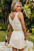 Open Knit Scoop Neck Sleeveless Mini Dress