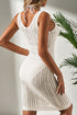 Open Knit Scoop Neck Sleeveless Mini Dress