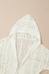 Open Knit Texture Long Sleeve Resort Cover Up Cardigan