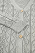 Open Stitch Geometric Pointelle V Neck Button Cardigan