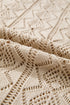 Open Stitch Geometric Pointelle V Neck Button Cardigan