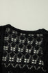Open Stitch Textured Long Sleeve Knit Cardigan