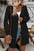 Open Stitch Textured Long Sleeve Knit Cardigan