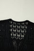 Open Stitch Textured Long Sleeve Knit Cardigan