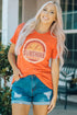 Orange Be The Sunshine Graphic Print Crewneck T Shirt