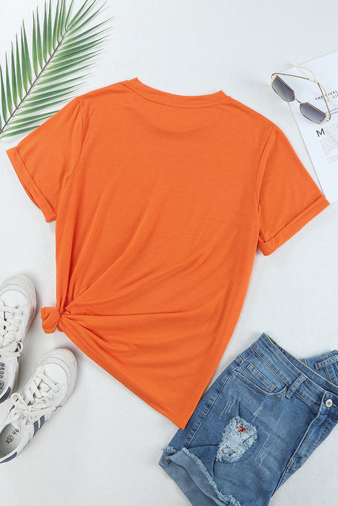 Orange Farm Fresh Autumn Harvest Short Sleeve T Shirt