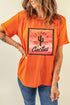 Orange Go Climb A Cactus Western Graphic Print Tee