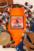 Orange Go Climb A Cactus Western Graphic Print Tee