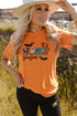 Orange It'S Spooky Season Graphic Print Short Sleeve T Shirt