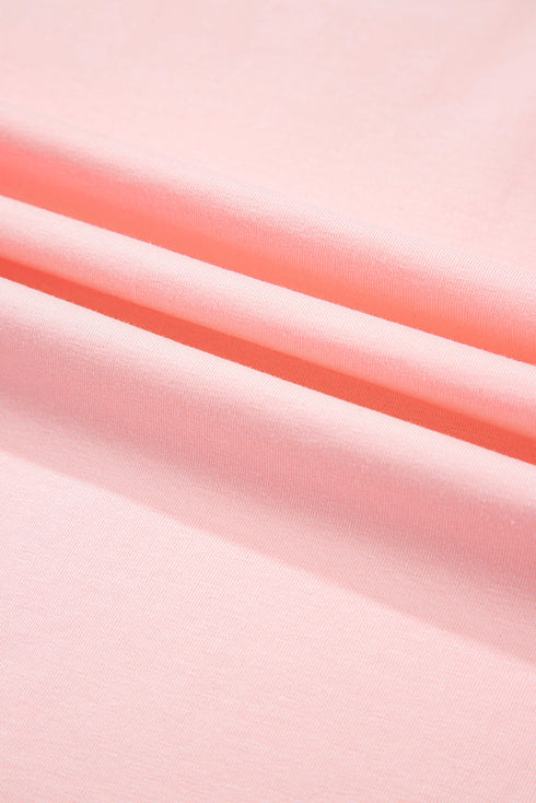 Orange Plus Size Floral Print Patchwork Raglan Half Sleeve Top