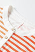 Orange Stripe Oversized Buttoned Front Sleeveless Wide Leg Jumpsuit