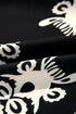 Ornamental Print Three Quarter Sleeve V Neck Blouse
