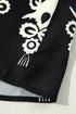 Ornamental Print Three Quarter Sleeve V Neck Blouse
