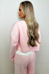 Overlay Long Sleeve Top Loose Drawstring Pant Set