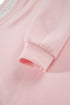 Overlay Long Sleeve Top Loose Drawstring Pant Set