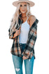 Oversize Rounded Hem Plaid Shacket With Slits