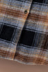 Oversize Rounded Hem Plaid Shacket With Slits