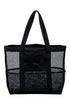 Oversized Breathable Mesh Multi Pocket Vacation Tote