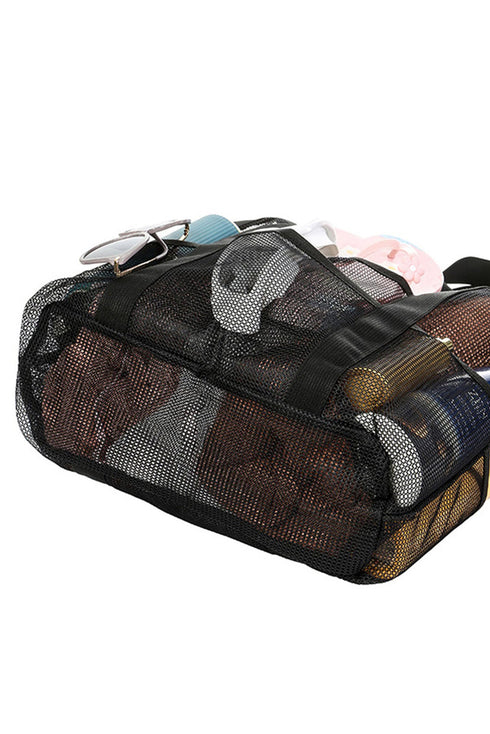 Oversized Breathable Mesh Multi Pocket Vacation Tote
