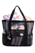 Oversized Breathable Mesh Multi Pocket Vacation Tote