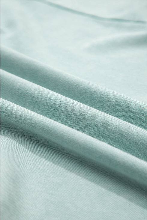 Oversized Button Detail V Neck Drop Shoulder Sweatshirt
