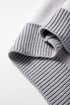 Oversized Checkerboard Knit Balloon Sleeve Pullover Sweater
