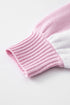Oversized Checkerboard Knit Balloon Sleeve Pullover Sweater
