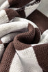 Oversized Checkerboard Knit Balloon Sleeve Pullover Sweater