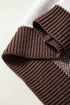 Oversized Checkerboard Knit Balloon Sleeve Pullover Sweater